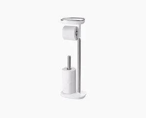 Portarrollos de papel higiénico con acabado de acero inoxidable moderno, niquelado para baño, cocina, baño - Product Image 5