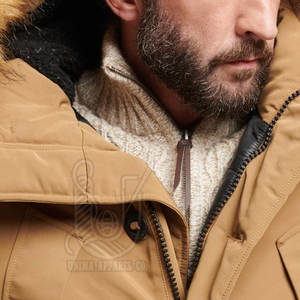 Services OEM, parka d'hiver pour homme à capuche, logo personnalisé de haute qualité, respirant, séchage rapide, nouveau design - Product Image 3