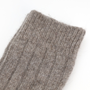 100% Pure Natural Mongolian <b>Sheep</b> Wool <b>Socks</b> Relaxed Fit in Natural Gray with a Subtle Vertical Knit Design, Everyday Comfort - Product Image 3