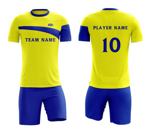 Uniforme de football personnalisé de haute qualité Nouveau maillot de football en tissu haute polyester bon marché Kit de vêtements de football à bas quantité minimale de commande imprimé par sublimation - Product Image 1