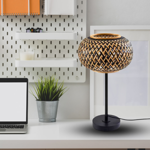 โคมไฟตั้งโต๊ะไม้ไผ่สไตล์โมเดิร์นพร้อมไฟอบอุ่นเหมาะสำหรับโรงแรมและบ้านรักษ์โลกที่ผลิตในเวียดนาม - Product Image 2