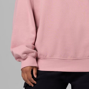 Sweat-shirt à col rond uni surdimensionné pour femmes, pour les acheteurs en gros, prix avantageux, coupe confortable pour l'hiver, avec logo personnalisé - Product Image 3