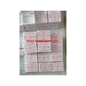 New Hand Curved Super Stylish Marble Inlay <b>Box</b> With Natural Shine Sea Shell Floral Artisan Design For Jewelry Packing Craft Item - Product Image 6