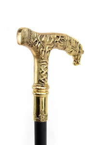 ไม้เท้าตกแต่งด้วยด้ามจับทองเหลืองสำหรับชายและหญิงวินเทจ36 "ไม้เท้าสำหรับเดินป่า - Product Image 2