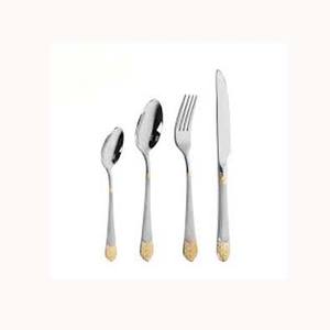 Juego de cubiertos de diseño fabuloso con mango creativo de oro LARGO DE Metal de níquel plateado de acero inoxidable para ensalada de arroz, café y Pasta - Product Image 1