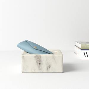 Bol décoratif en marbre vert sur socle à trois pieds décor à la maison pièce d'accent minimaliste pièce maîtresse moderne grès luxe - Product Image 6