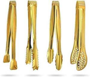 Pinces à pain et à gâteaux ergonomiques de luxe en gros, pinces de service en laiton pur pour les buffets, les mariages, la restauration et l'hôtellerie - Product Image 1