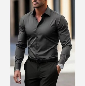 เสื้อเชิ้ตแขนยาวผ้าฝ้ายแขนยาวสำหรับผู้ชาย, เสื้อเชิ้ตทางการสำหรับเดินป่าปีนเขาล่าสัตว์ - Product Image 5