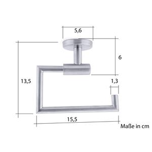 Portarotolo Moderno in Acciaio Inossidabile, Dispenser Quadrato per Carta Igienica con Finitura Nichelata per Casa o Hotel - Product Image 2