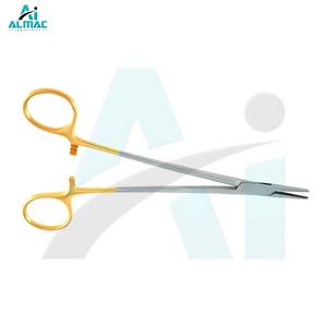 Portaagujas Manual de Acero Inoxidable de Alta Calidad ALMAC para Sutura de Precisión en Cirugías Médicas y Veterinarias, Antideslizante - Product Image 3