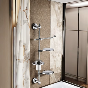 <b>Bathroom</b> Accessories Set Stainless Steel and Aluminum Modern Style Soap Dispenser Toothbrush Holder for Home and Hotel Use - Product Image 1