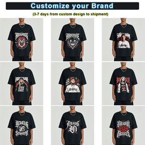 T-shirt unisexe vintage personnalisé avec imprimé graphique de crâne, coton lourd, surdimensionné, noir - T-shirt unisexe avec logo pour homme - Product Image 3