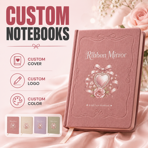 LABON Cuaderno Personalizado de Amor Propio, Cubierta de Lino Rosa Premium, Diario de Afirmaciones, Cuaderno de Reflexión, Set de Regalo para el Bienestar Femenino - Product Image 1