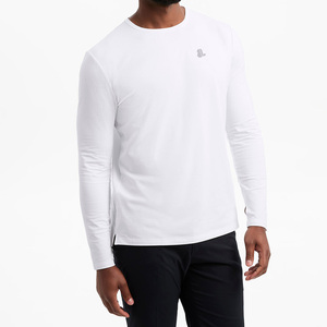 Camiseta de Manga Larga para Hombre, Cuello Redondo, Algodón, Logotipo Personalizado, Camiseta de Manga Larga con Cuello Redondo para Hombre - Product Image 3