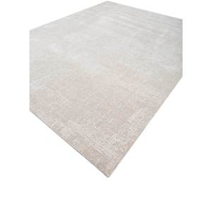 Tapis Uvenuti en laine et soie de bambou noué à la main, couleur unie gris et noir, pour la maison -LRB-1502 - Product Image 2