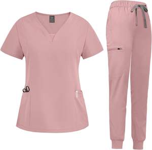 Ensembles de costumes de gommage unisexe modernes uniformes d'hôpital médical vente en gros de logo personnalisé vêtements de médecins et d'infirmières - Product Image 1