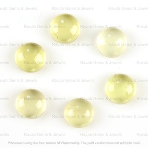 Cabujón en forma de círculo de 12mm de alta calidad, cuarzo amarillo limón Natural, tamaño calibrado, piedras preciosas sueltas, venta directa para joyería - Product Image 5