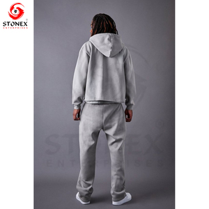 Men Tracksuit Running Set Breathable <b>Lightweight</b> Sports Suit <b>hoodie</b> and Trouser Training Gym for Men Custom Logo Print - Product Image 3