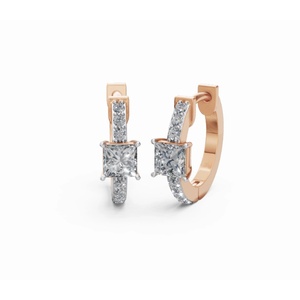 Boucles d'oreilles clous exclusives en or 14 carats, diamants Last Princess Radiance, bijoux de laboratoire, vente en gros, fournisseur OEM - Product Image 4