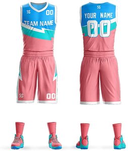 Uniformes de basket-ball en polyester personnalisables, marque privée, ensemble de vêtements de sport, haut et short sublimés, équipement imprimé, options grande taille - Product Image 3