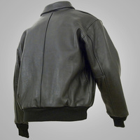 Blouson bombardier robuste à capuche en cuir de mouton, chaud et coupe-vent avec doublure polaire, fermeture éclair robuste, pour homme, style décontracté chic, vêtement d'extérieur hiver