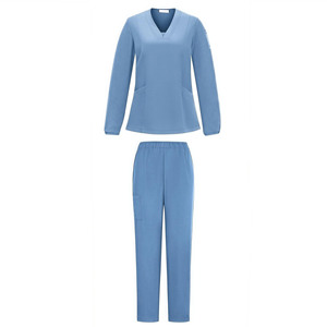 Wholesale Custom Medical <b>Doctor</b> Scrubs Cotton Polyester Canvas Stretchy Hospital Uniforms Unisex <b>Sets</b> Needle Detection - Product Image 6