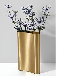 Florero DE MESA DE ALUMINIO moderno, diseño de forma única con personalización hecha a mano, precio bajo, nueva decoración superior de Metal fundido - Product Image 6