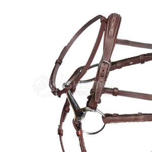 Brida ligera de caballo de cuero de diferentes formas con forro suave y Frente ondulada Brida de caballo hecha en Pakistán - Product Image 4