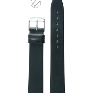 Bracelet en cuir unisexe 706 QR noir, classique, de luxe, en cuir véritable, pour montre connectée, étanche, réglable, doux, respirant, en acier inoxydable - Product Image 1