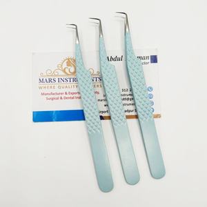 Pinzas para extensión de pestañas Pinzas de precisión de acero inoxidable con puntas de fibra delgada de 90 grados para Aplicación de pestañas - Product Image 6