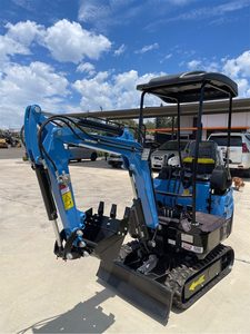Mini-excavatrice compacte bleue sur chenilles, hydraulique, 1t, 1,5t, 2t, 3,5t, avec cabine et benne, moteur et transmission - Product Image 4