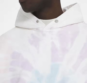 เสื้อฮู้ดดี้ผ้าฟลีซสำหรับฤดูหนาว ทรงหลวม ยูนิเซ็กส์ ผ้าคอตตอน ย้อมสีแบบไทได  ตกแต่งกราฟิกตามสั่ง  แบบสวมหัว  ไหล่ตก  สไตล์สตรีทแวร์ - Product Image 4