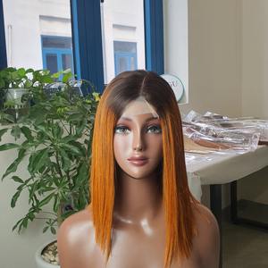 Venta al por mayor de pelucas de encaje transparente vendedores 100% cabello humano virgen vietnamita peluca frontal de onda recta sedosa color personalizado - Product Image 1