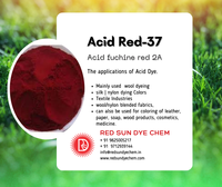 RED SUN DYE CHEM Rouge Acide 2G (CAS 3734-67-6) Colorant Acide Pureté 99,99% pour Applications Textiles, Cuir et Papier Gujarat Inde