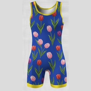 Sublimation Custom Wrestling Singlets for Men & Youth Adults Polyester + Spandex Strapless <b>Snap</b> Closure Breathable OEM Gear - Product Image 2