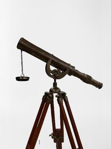 Telescopio náutico de mesa de latón completo, trípode de telescopio de doble barril con soporte de madera, telescopio marítimo de latón antiguo - Product Image 2