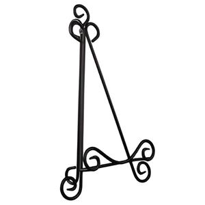 Elegant Portable Small Metal Easel <b>Stand</b> Adjustable Floor Easel Store Display Rack Black <b>Plate</b> <b>Stand</b> - Product Image 5