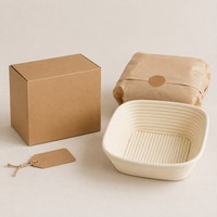 Panier de Fermentation de Pâte Personnalisé avec Logo OEM, Design Carré pour les Acheteurs en Gros et les Marques à Marque Blanche