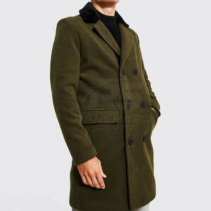<b>Men</b> <b>Long</b> Coat Classic Wool Blend Winter Outerwear <b>Men</b> <b>Long</b> Coat Tailored Fit Business Outerwear - Product Image 3