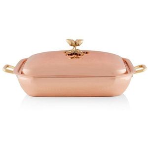 Pot de service en cuivre pour une utilisation quotidienne dans la cuisine pour servir des plats de riz sabzi de style traditionnel - Product Image 1