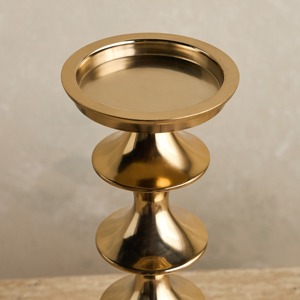 Premium Golden Metal <b>Candle</b> Holder High Quality Decorative Table Accent Stylish Centerpiece for Living Room Bedroom - Product Image 2