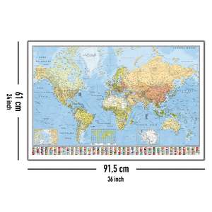 Póster de Mapa del Mundo Moderno con Diseño Elegante para Decoración del Hogar - Product Image 5