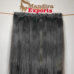 Cutícula alineada cruda ninguno procesamiento químico natural virgen paquete máquina de cabello doble trama recta cabello humano indio - Product Image 4