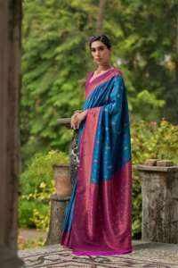 Nouvelle arrivée robe tendance attrayante best-seller en soie pure Banarasi Saree avec tissage travail exportateur et fournisseur indien - Product Image 2