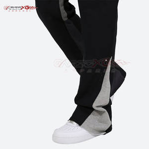 Wide Leg Men's <b>Pant</b> With Zipper Pocket Design For Athleisure Street Look Fleece Lined Flare Sweatpants For Men - Product Image 3