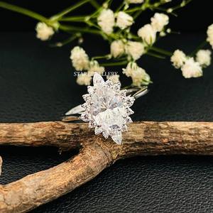 14K oro sólido 1 Ct CVD diamante solitario anillos de compromiso, 1 Ct corte ovalado laboratorio crecido diamante solitario anillo de diamante - Product Image 5