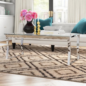 Table basse moderne en acier inoxydable écologique, fabriquée à la main avec un plateau en verre, pour une utilisation polyvalente en intérieur - Product Image 5