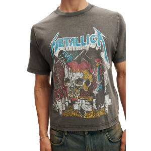 Sudadera de Hombre de Algodón 100% con Logotipo Personalizado, Tejido French Terry Grueso de 360 g/m², Corte Regular, Estampado en Relieve, Largo Regular, Lavado Ácido Vintage con Rasgaduras - Product Image 4