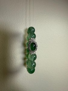 สร้อยข้อมือฟลูออไรต์สีเขียวหรูหราสำหรับเครื่องประดับอัญมณีทำด้วยมือรักษาทางจิตวิญญาณที่ใส่ได้พอดีและมีสไตล์ที่เป็นเอกลักษณ์ - Product Image 3