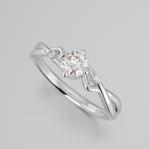 结婚戒指订婚戒指925纯银结婚礼物5A Zicon女性戒指